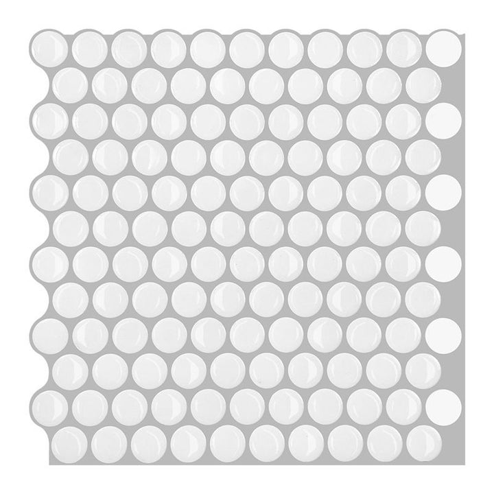 Lisslune | Modern Peel and Stick Tiles PVC Penny Round Peel and Stick Back Wall Tiles