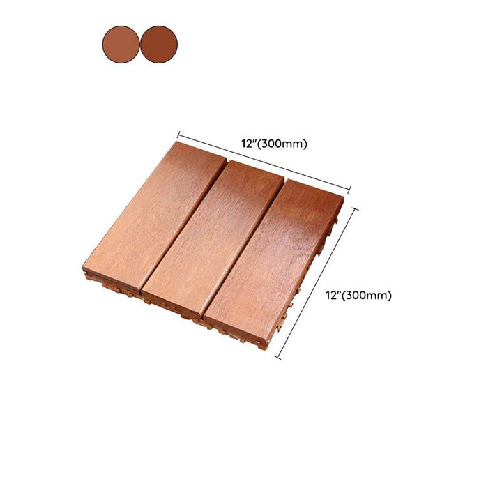 Lisslune | Classic wooden deck tiles connecting composite patio tiles
