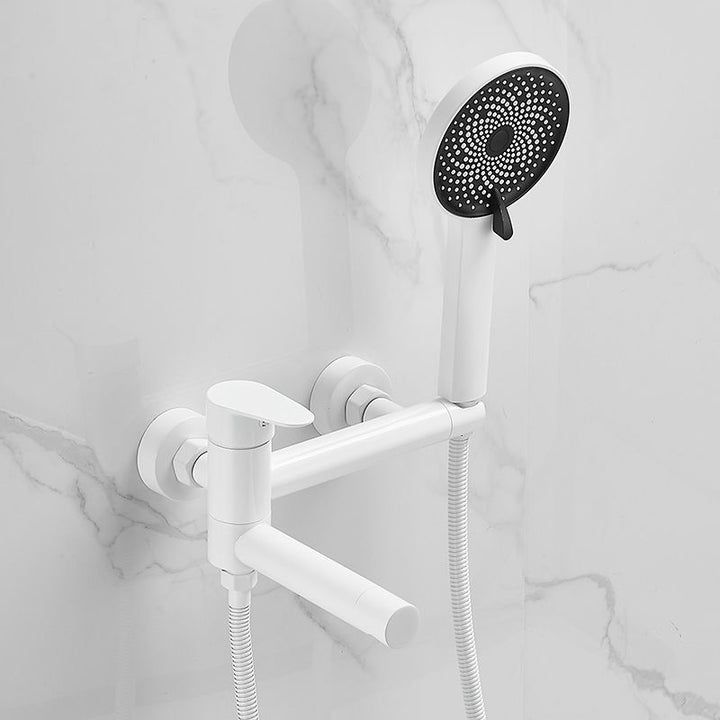 Lisslune | Wall-mounted metal bathtub faucet low arch single lever bathtub faucet trim