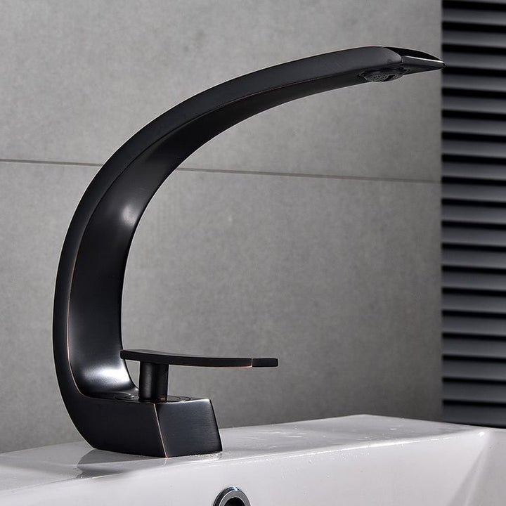 Lisslune | Waterfall Spout Widespread Sink Faucet Modern Lever Handles Sink Faucet
