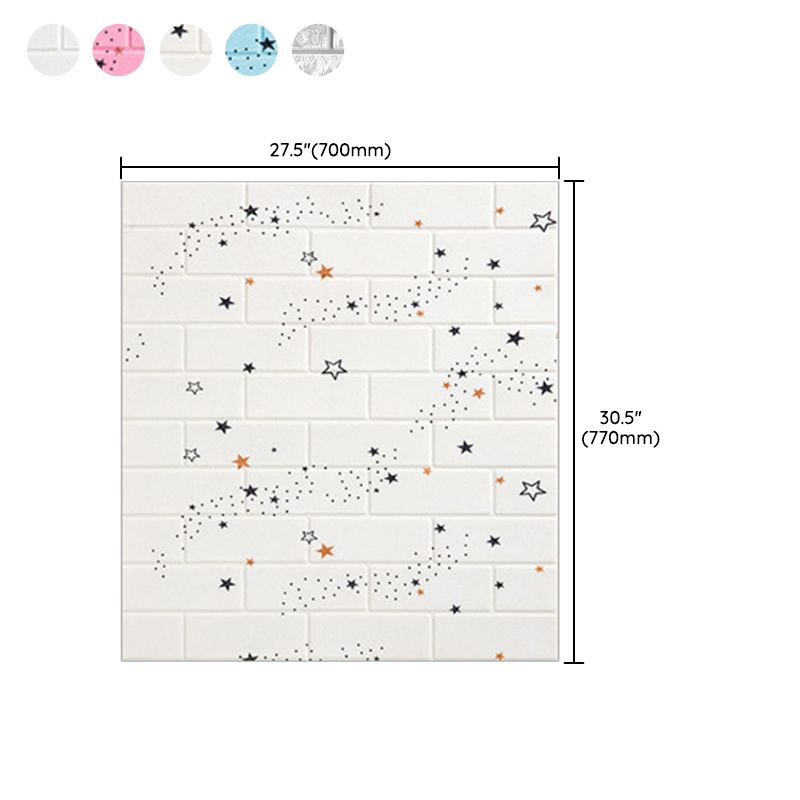 Lisslune | XPE Foam Wall Cladding Star Pattern Square Waterproof Wall Cladding for the Living Room