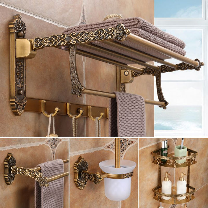 Lisslune | Brass Accessories Hardware Set Traditional Bathroom Accessories Hardware Set