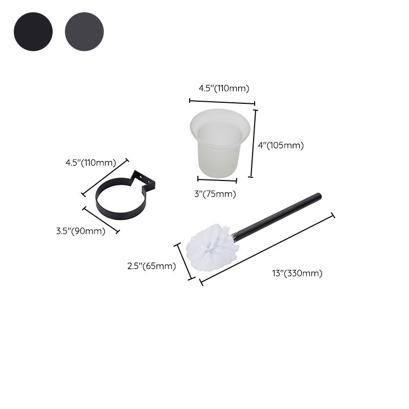 Lisslune | Modern Bathroom Accessory Set Matte Black/Grey Bathroom Shelf/Towel Holder & Paper Holder