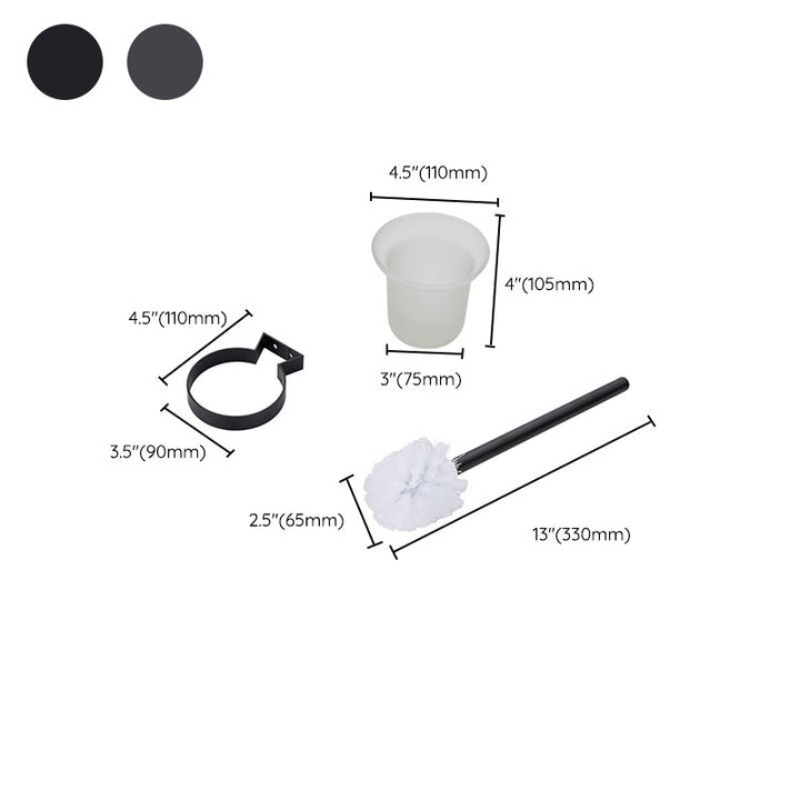 Lisslune | Modern Bathroom Accessory Set Matte Black/Grey Bathroom Shelf/Towel Holder & Paper Holder