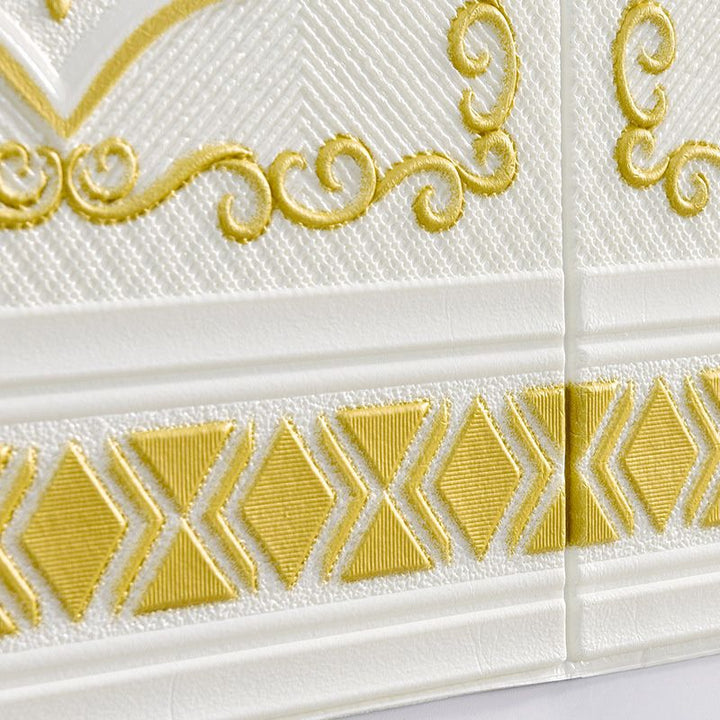 Lisslune | 3D embossed wall panel Glam style waterproof wall panel for the living room