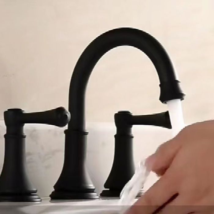 Lisslune | Modern Sink Faucet Widespread Faucet with 2 Handles and 3 Holes