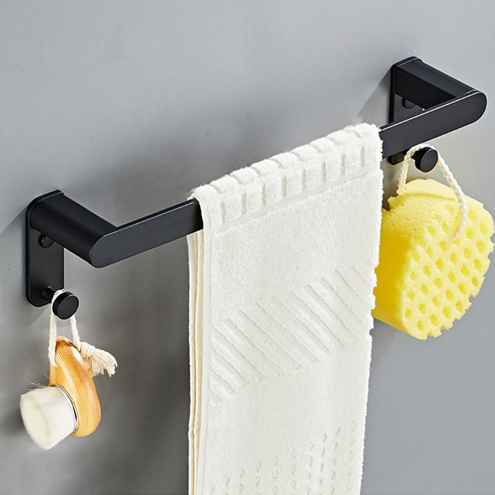 Lisslune | Metal Bathroom Set 5-piece Modern Style Black Bathroom Accessories Set