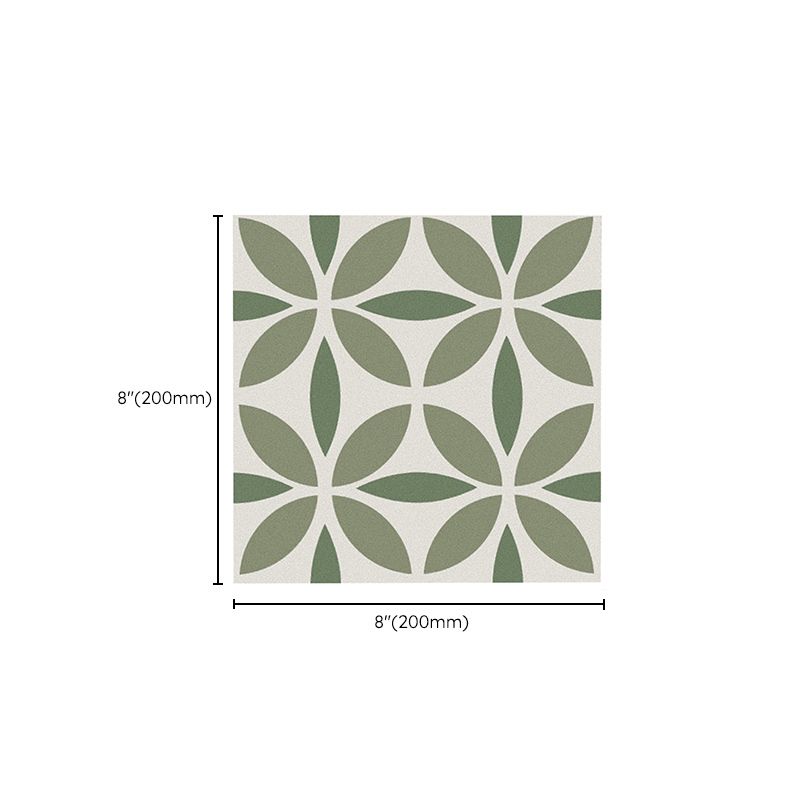 Lisslune | Indoor Vinyl Tiles Flower Pattern Peel and Stick Waterproof Square Vinyl Tile