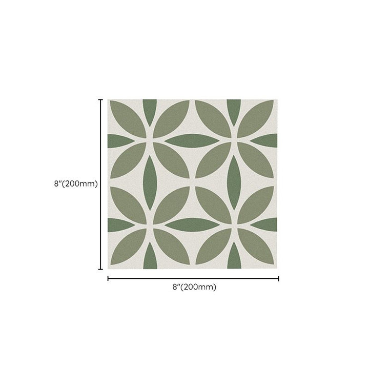 Lisslune | Indoor Vinyl Tiles Flower Pattern Peel and Stick Waterproof Square Vinyl Tile