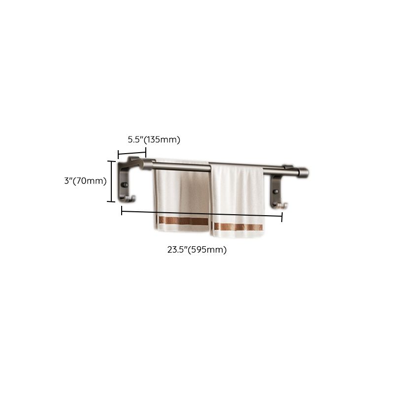 Lisslune | Modern Bathroom Accessory Set Gray Towel Bar Bathroom Shelf Bathroom Hardware