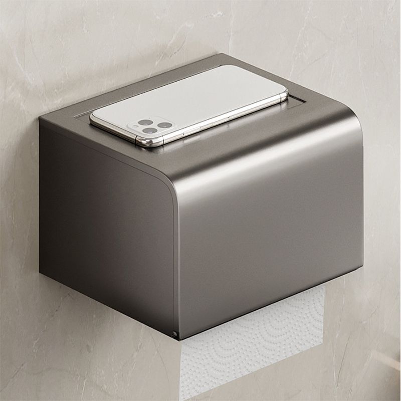 Lisslune | Aluminium modern bathroom accessory set polished grey bathroom shelf/toilet paper holder/robe hooks