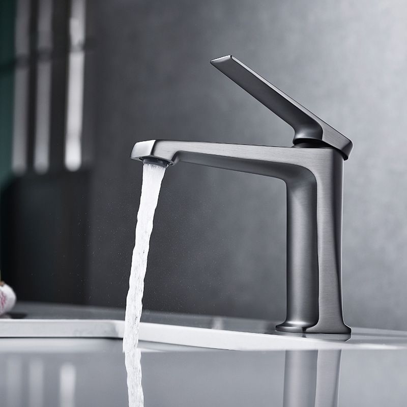 Lisslune | Modern Basin Mixer Lever Handle Copper Low Arc Basin Mixer