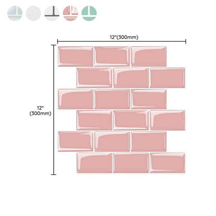 Lisslune | PVC Peel-and-Stick Tiles Waterproof Peel-and-Stick Tiles with Square Shape