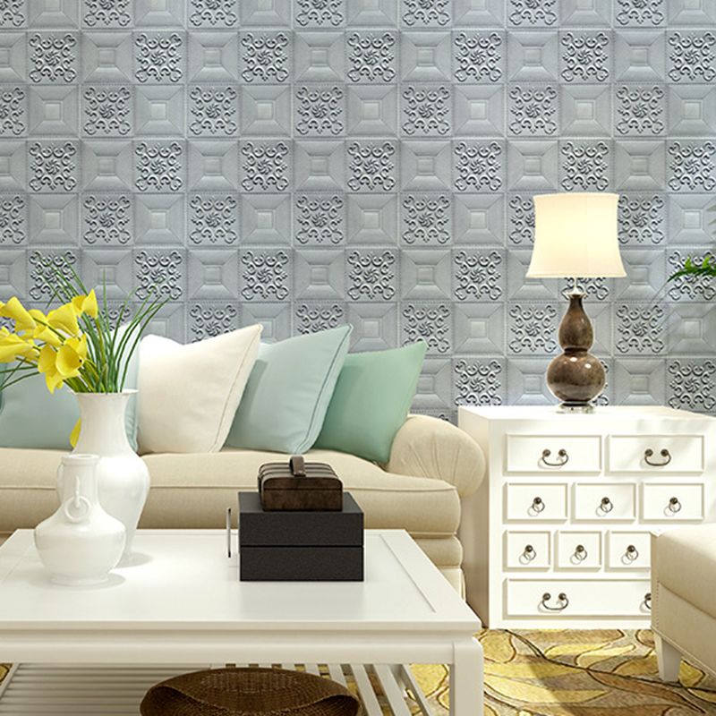 Lisslune | Modern Wall Panel Peel and Stick Texture Effect Design Square Wall Panel