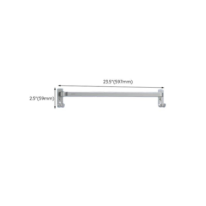 Lisslune | Contemporary bathroom accessory set made of aluminum with towel holder/bath shelf