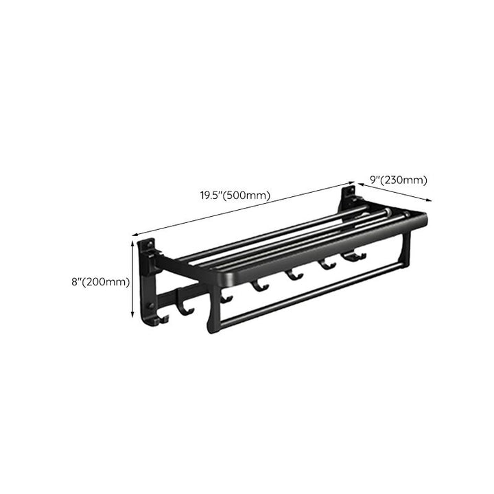 Lisslune | Traditional Aluminum Bathroom Accessories Set Black Bathroom Accessories Kit