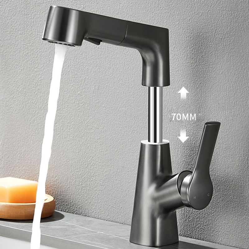 Lisslune | Modern 1-Lever Basin Faucet Round Basin Faucet Brass
