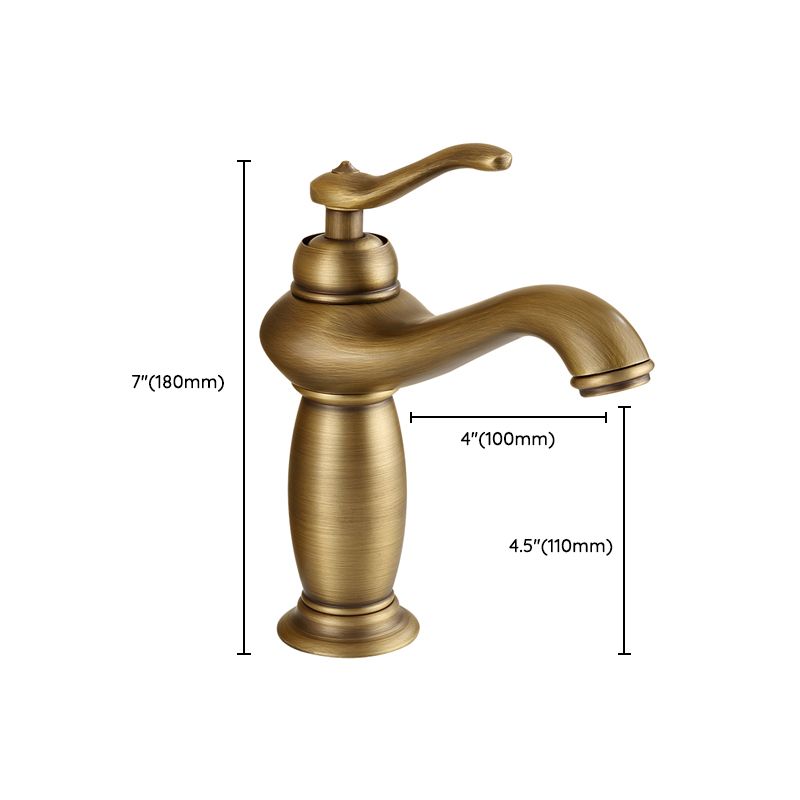 Lisslune | Brass Bathroom Vessel Basin Faucet Single Lever Handle Round Basin Faucet with Water Hose