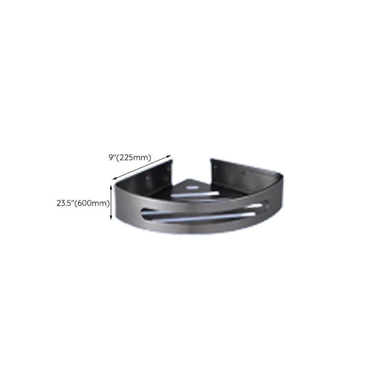 Lisslune | Contemporary bathroom accessory set made of aluminum with towel holder/bath shelf