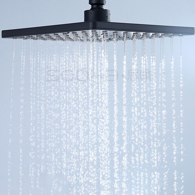 Lisslune | Black Square Fest Shower Head Modern Style Wall Mounted Shower Head