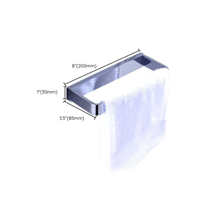 Lisslune | Chrome brass modern bathroom accessory set with towel bar/ ring/ paper holder & bathrobe hook