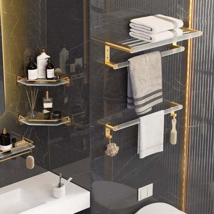 Lisslune | 6-piece Bathroom Set Aluminum and Acrylic Bathroom Accessories Hardware Set