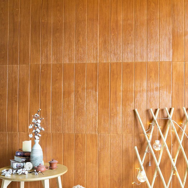 Lisslune | Modern Tin Back Panel Smooth Thickened Wall Ceiling Wood Grain Design