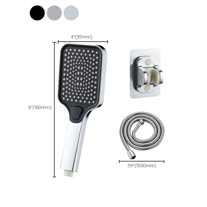 Lisslune | Rectangular Pressure Shower Head 4-Adjustable Water Flow Hand Shower