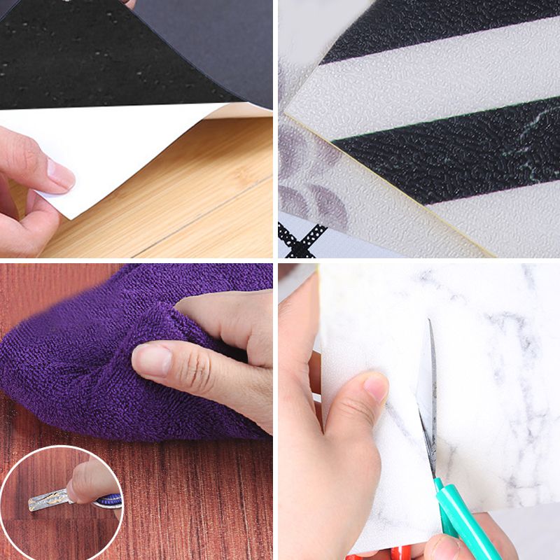 Lisslune | Modern PVC Flooring Peel and Stick Geometrically Printed Vinyl Plank Flooring