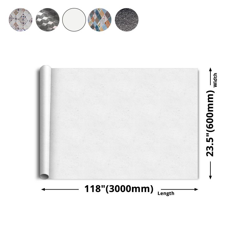 Lisslune | Modern Peel and Stick Back Wall Tiles PVC Wallpaper for Floor and Wall