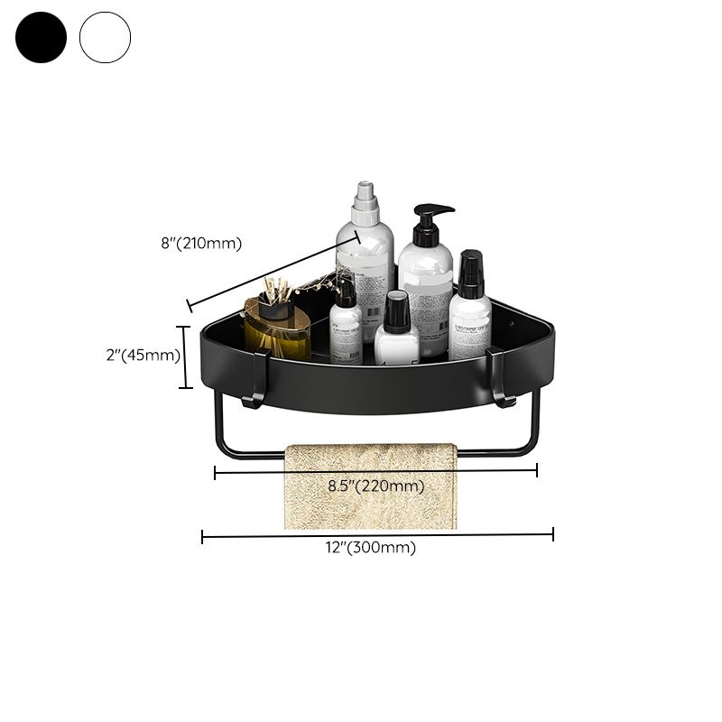 Lisslune | Modern Black-White Metal Bath Hardware Set Bath Rack Bathroom Hardware Set