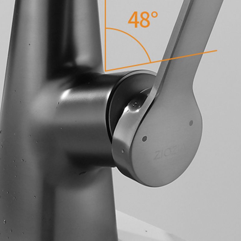 Lisslune | Swivel Spout Basin Tap Brass Bathroom Low Arc Lift Tap
