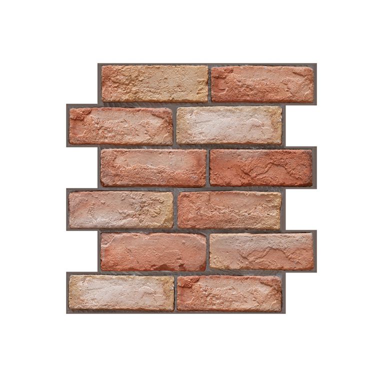 Lisslune | Artificial Brick Wall Panel Country House Style Simple Living Living Room Panel Wall (5-Pack)