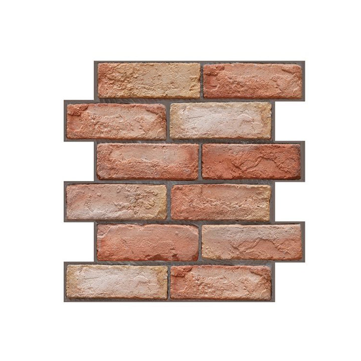 Lisslune | Artificial Brick Wall Panel Country House Style Simple Living Living Room Panel Wall (5-Pack)