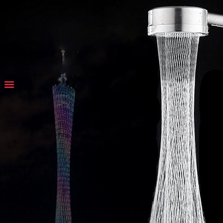 Lisslune | Classic Shower Head Round Metal Handheld Shower Head in Silver
