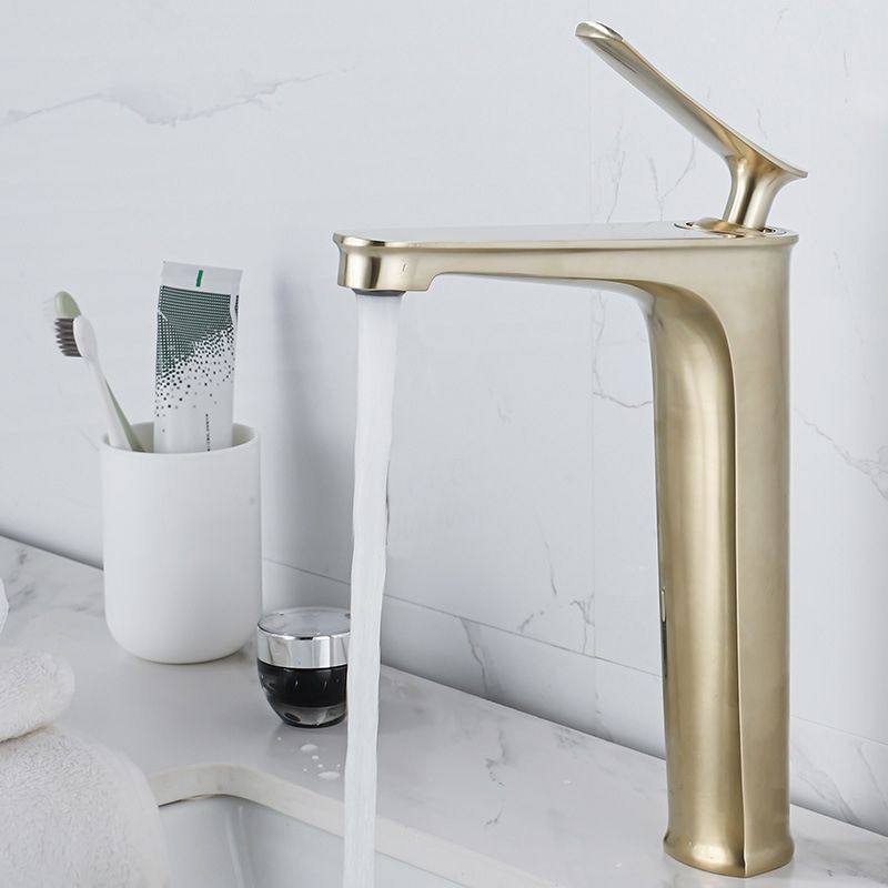 Lisslune | 1 Handle Full Copper Bathroom Sink Faucet Nordic Modern Vanity Faucet with Drain