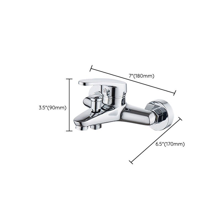 Lisslune | Popular Wall-Mounted Bathtub Faucet Fixed Lever Handle Bathtub Filler Trim