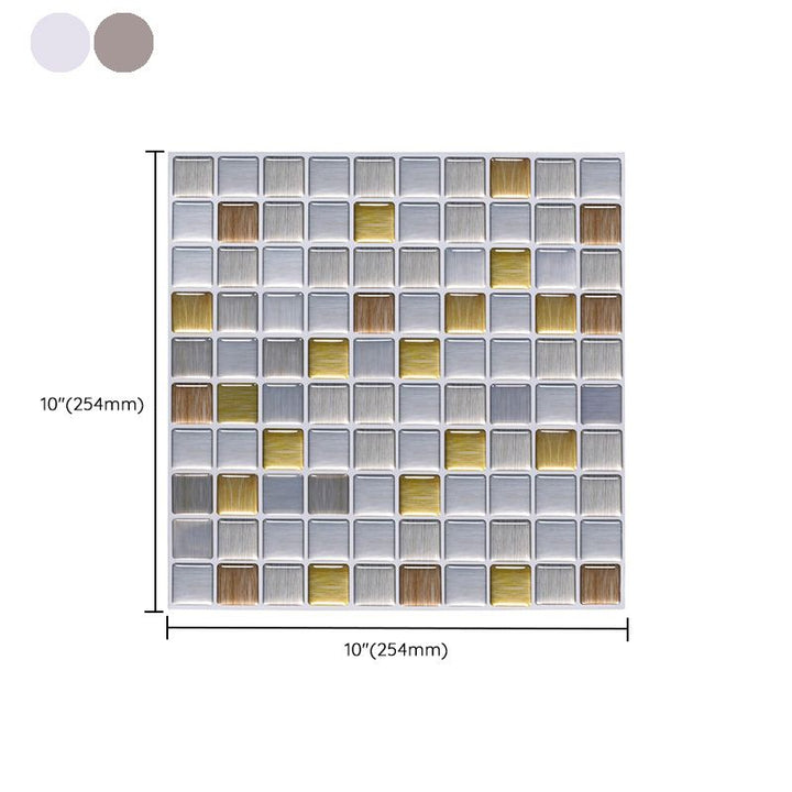 Lisslune | Peel and Stick Tile Mosaic Stain-resistant square Peel and Stick tile for the kitchen