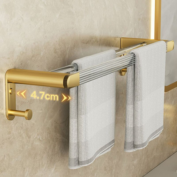 Lisslune | Modern Bathroom Accessory Set made of Gold Metal and Acrylic Bath Accessory Set