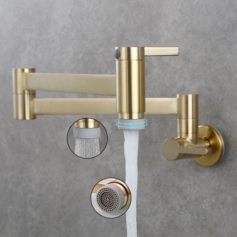 Lisslune | 1-handle brushed nickel widespread faucet 1 hole wall-mounted bathroom faucet with brass