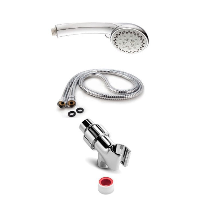 Lisslune | Round Handheld Showerhead in Silver Leak-Resistant Wall-Mounted Showerhead
