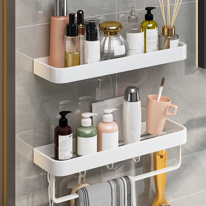 Lisslune | Contemporary Bathroom Accessory Set Metal Bathroom Shelf in White