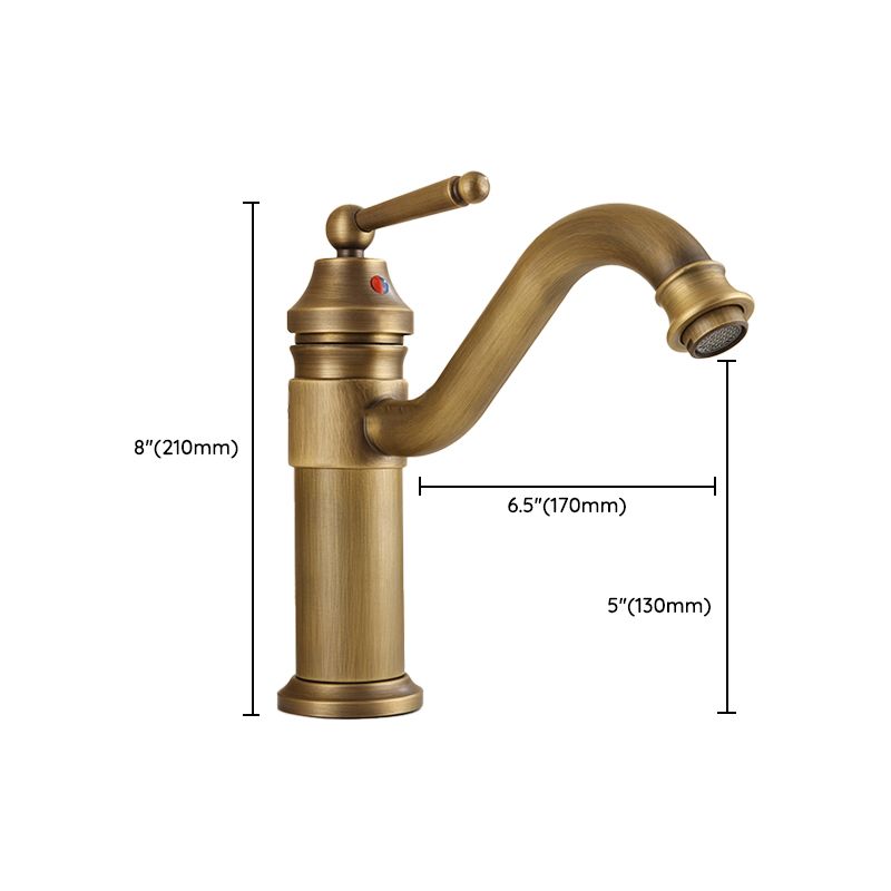 Lisslune | Brass Bathroom Vessel Basin Faucet Single Lever Handle Round Basin Faucet with Water Hose