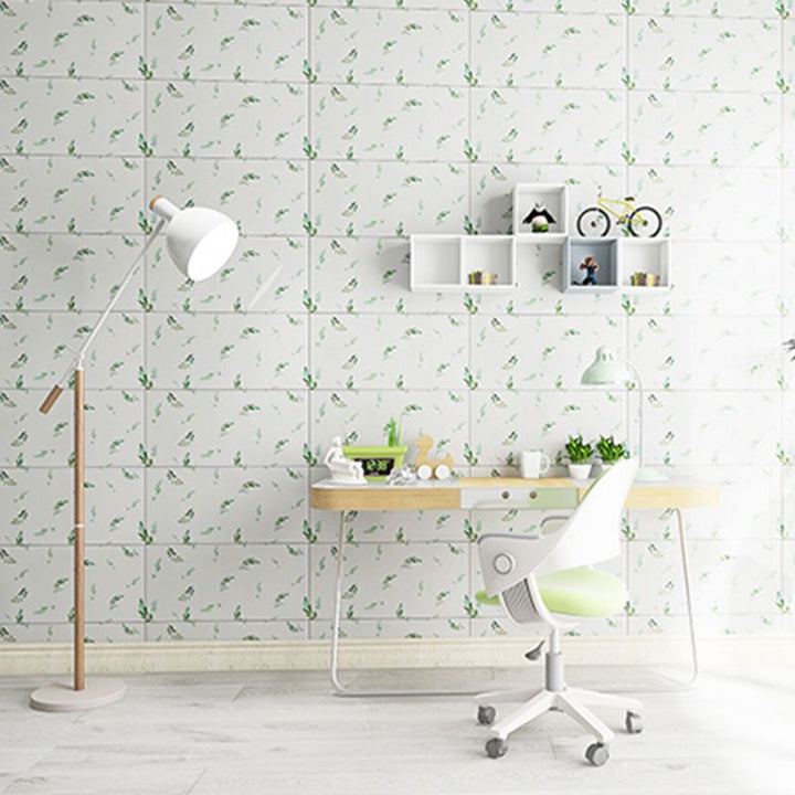 Lisslune | Modern rectangular Peel and Stick back wall tile PVC wallpaper
