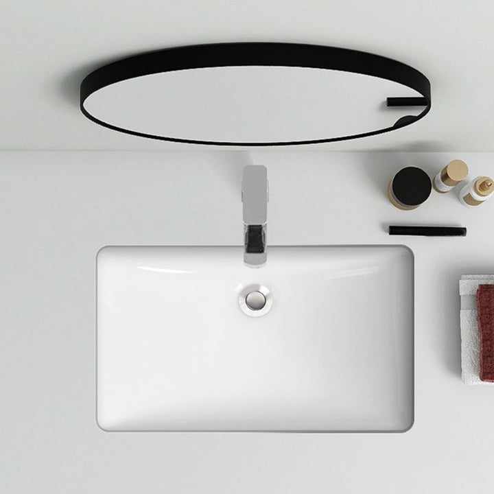 Lisslune | Modern Oval Wash Stand Ceramic Table Installation Sink Bathroom