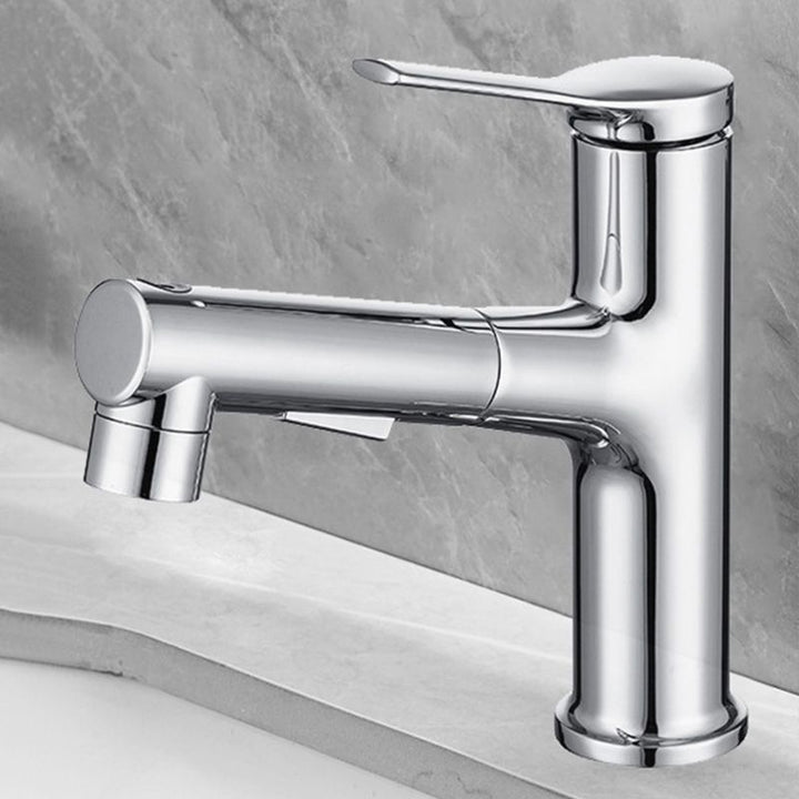 Lisslune | Pull-out washbasin tap single lever bathroom tap 1-hole washbasin tap