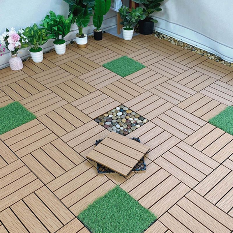 Lisslune | Classic Cover Tile Laying Pattern Wood Outdoor Floor Tile
