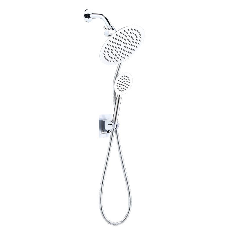 Lisslune | Home Round Dual Shower Heads Modern Style Wall Mounted Metal Dual Shower