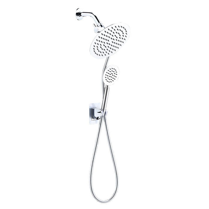Lisslune | Home Round Dual Shower Heads Modern Style Wall Mounted Metal Dual Shower
