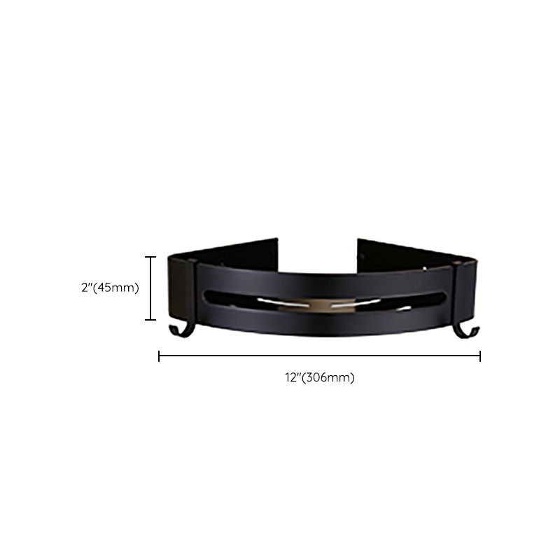 Lisslune | Contemporary Bathroom Accessory Set Black Surface Bathrobe Hook/Towel Ring Bar